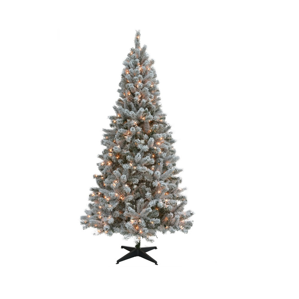 Platinum TFFIR75M00A Flocked Fir Christmas Tree, 7-1/2 Feet