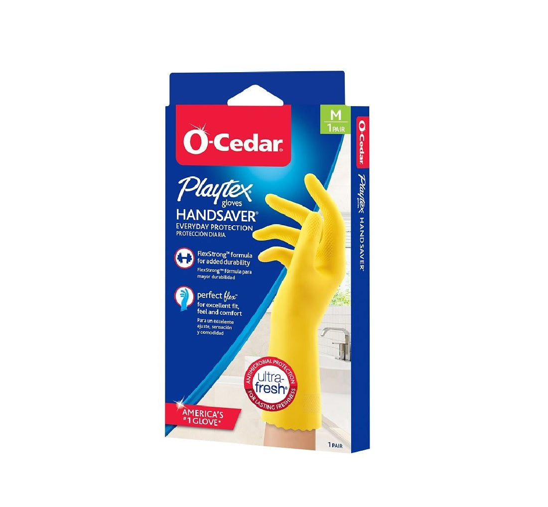 Playtex 163675 Reusable Gloves, Latex/Neoprene/Nitrile, Yellow