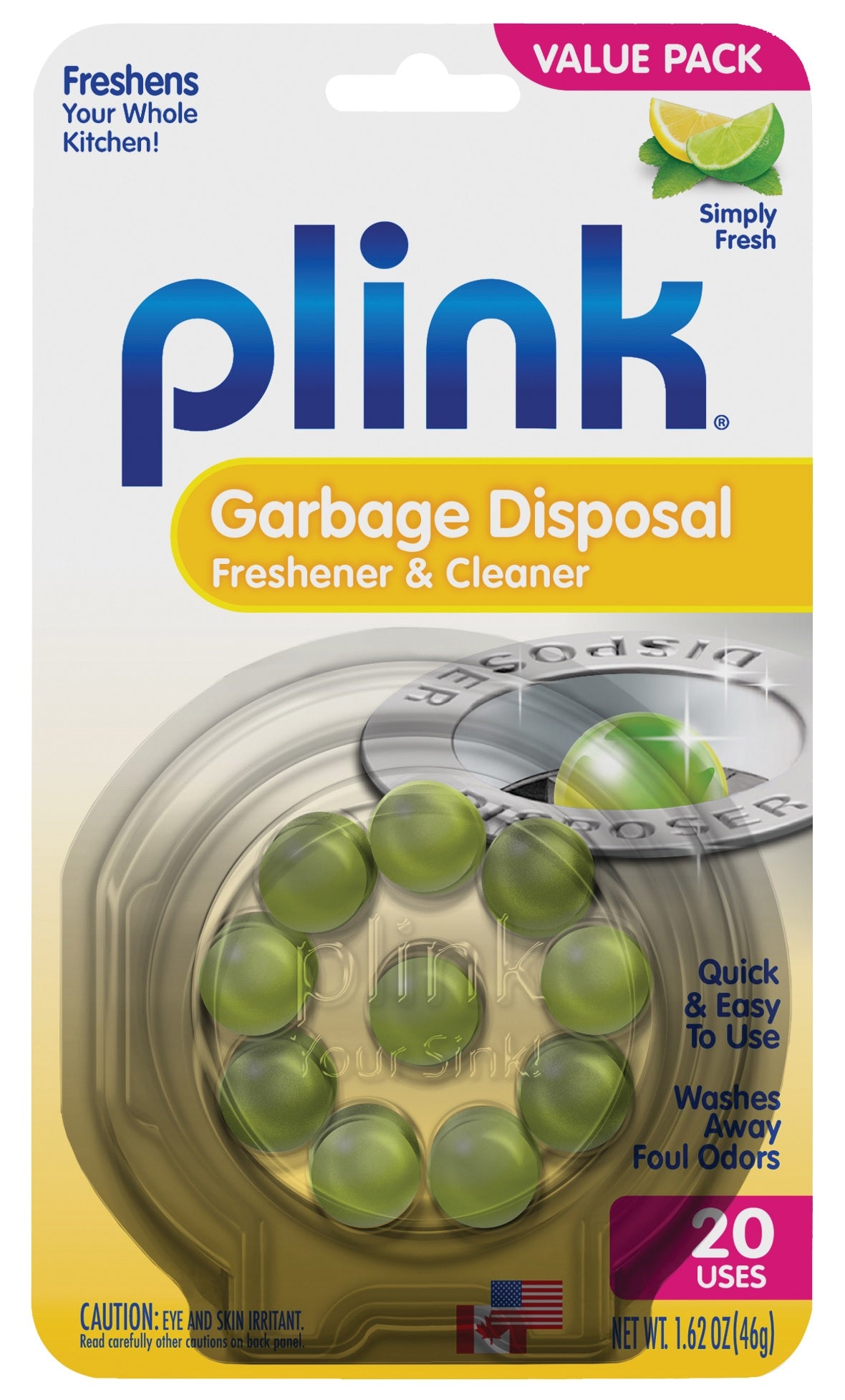 Plink 9025 Garbage Disposer Freshener Cleaner, 2.3 Oz