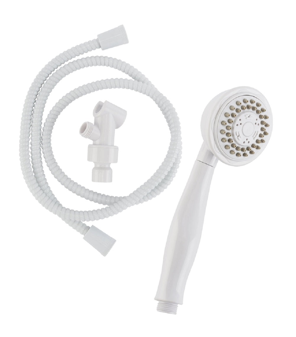 Plumb Pak K742WH Round Handheld Shower, White