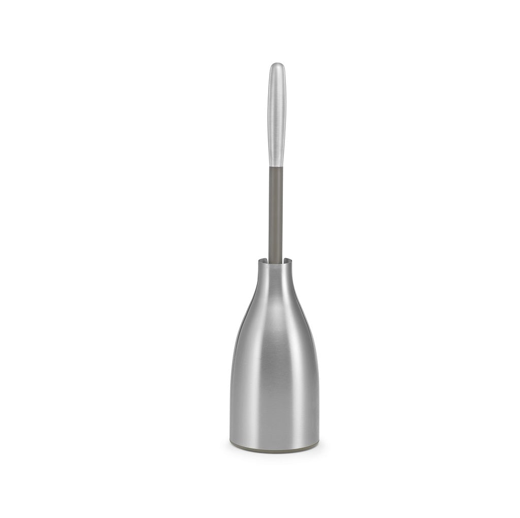 Polder BTH-6317-47T Toilet Brush Holder, Silver, 17 in