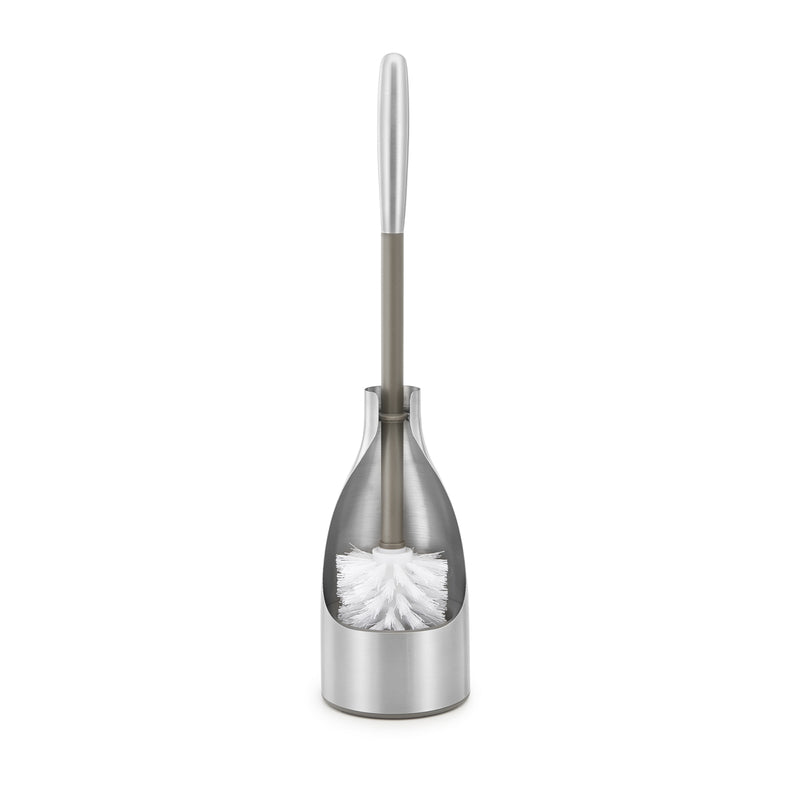 Polder BTH-6317-47T Toilet Brush Holder, Silver, 17 in