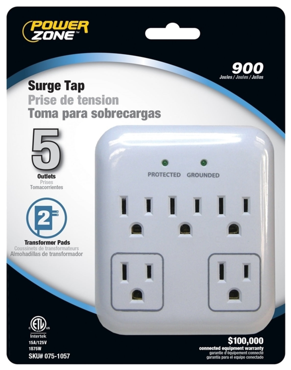 PowerZone OR802155 Surge Tap Protector, 15 Amp