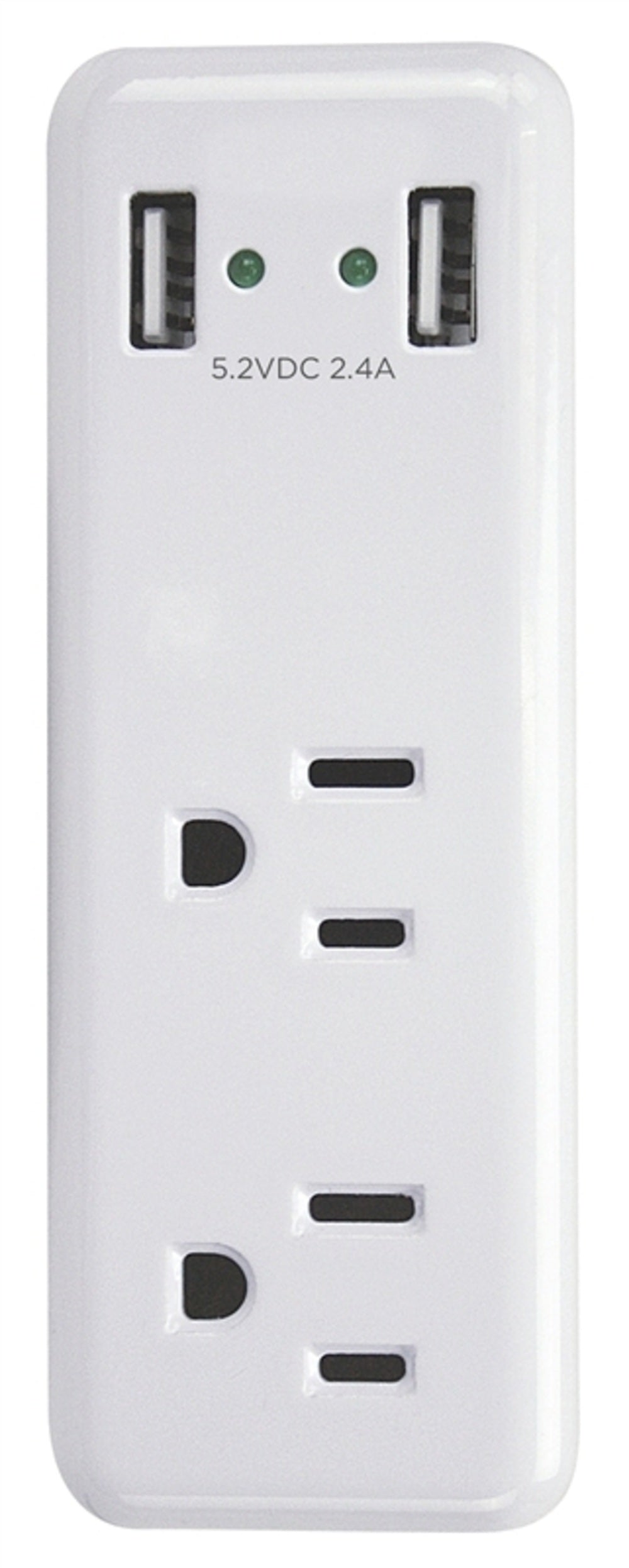 PowerZone ORUSB242 USB Charger, 2 Outlets