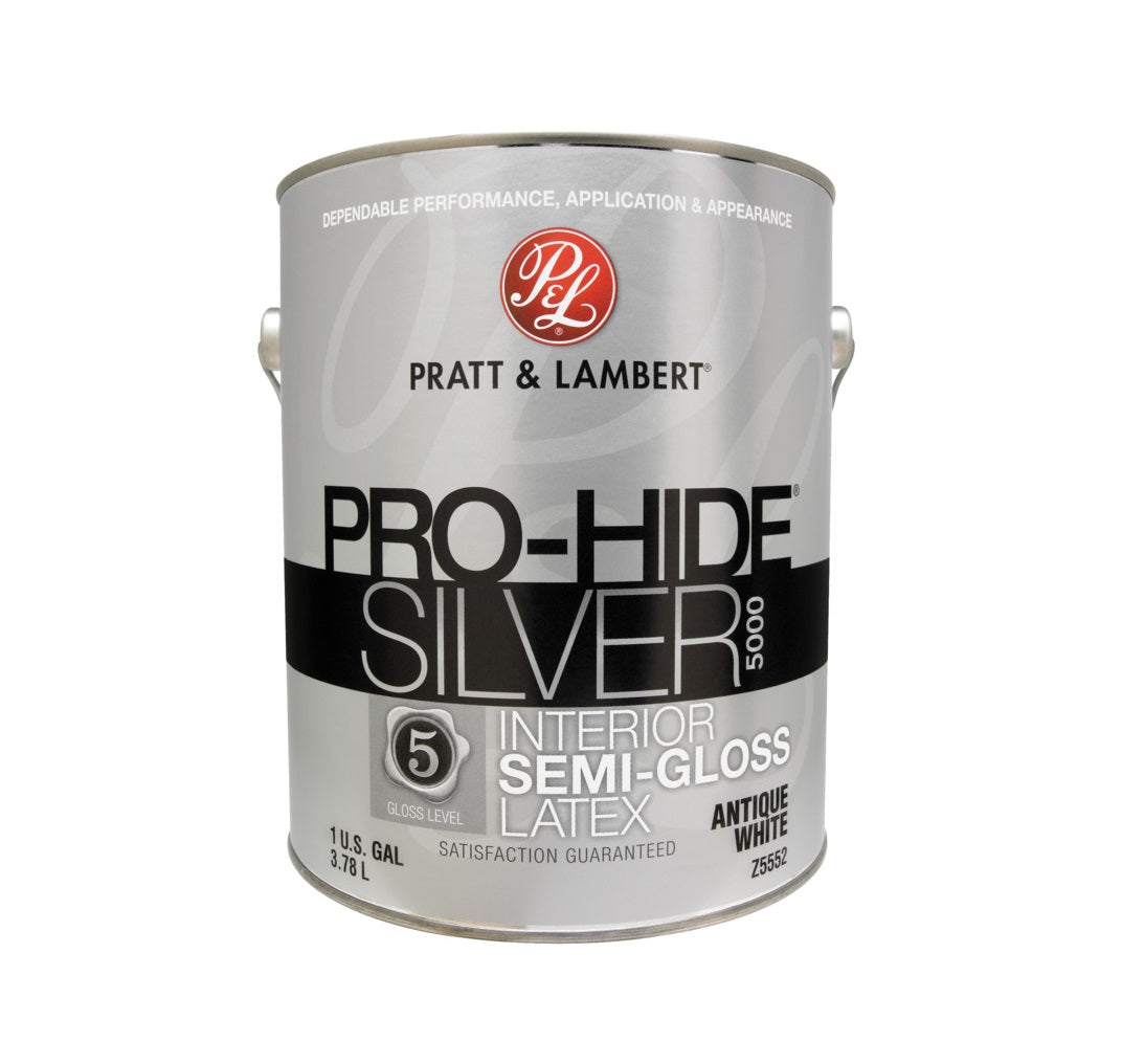 Pratt & Lambert 0000Z5552-16 Pro-Hide Silver 5000 Interior Latex Paint, 1 Gallon