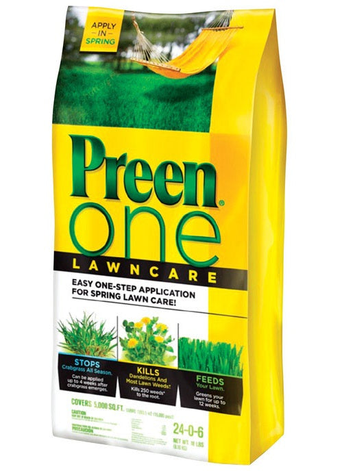 Preen One 21-64157 Lawn Care Weed and Feed, 18 Lbs