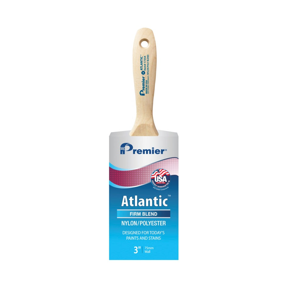 Premier 17354 Atlantic Beavertail Varnish Wall Paint Brush, 3 Inch