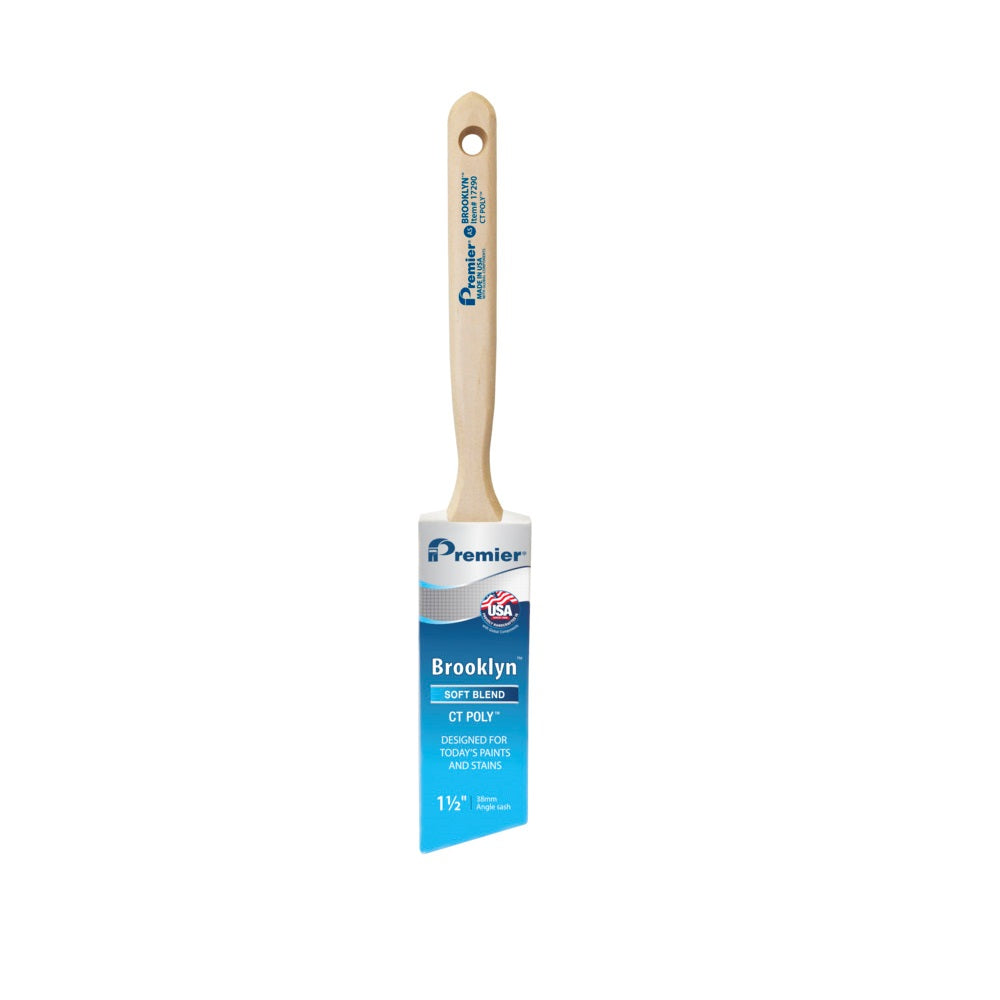 Premier 17290 Brooklyn Angle Sash Ct Poly Paint Brush, 1-1/2 Inch