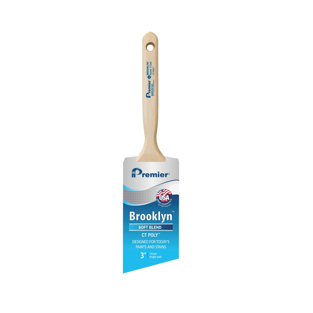 Premier Brooklyn 17293 Angle Sash Paint Brush, 3 Inch