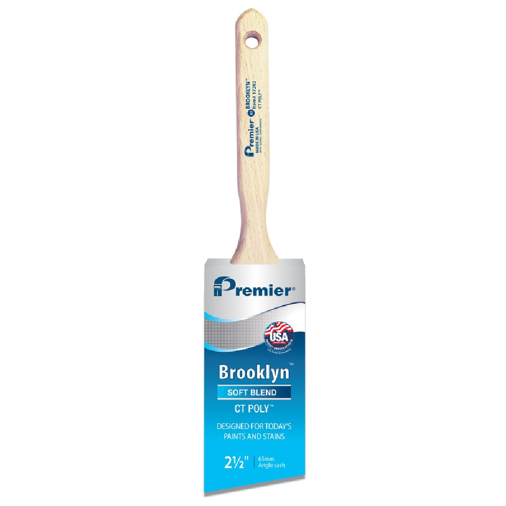 Premier 17292 Brooklyn Soft Angle Paint Brush, Stainless Steel, 2-1/2 Inch