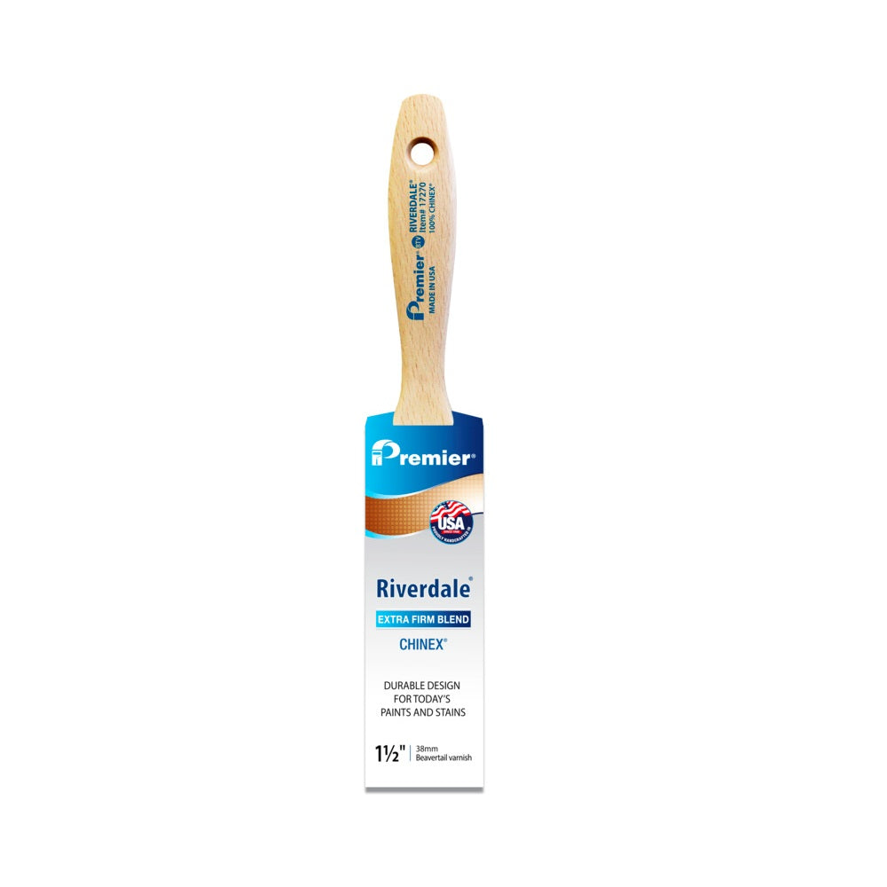 Premier 17270 Riverdale Beavertail Varnish Paint Brush, 1-1/2 Inch