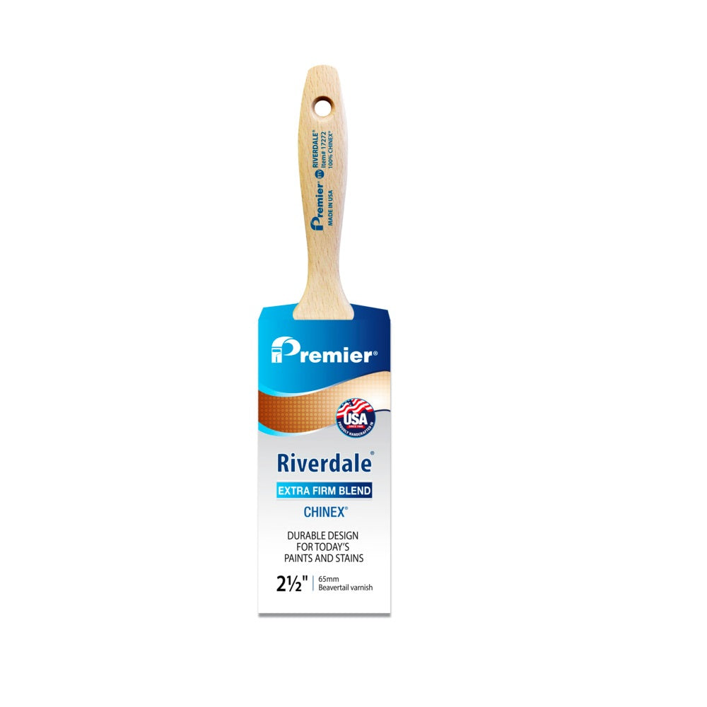 Premier 17272 Riverdale Beavertail Varnish Paint Brush, 2-1/2 Inch