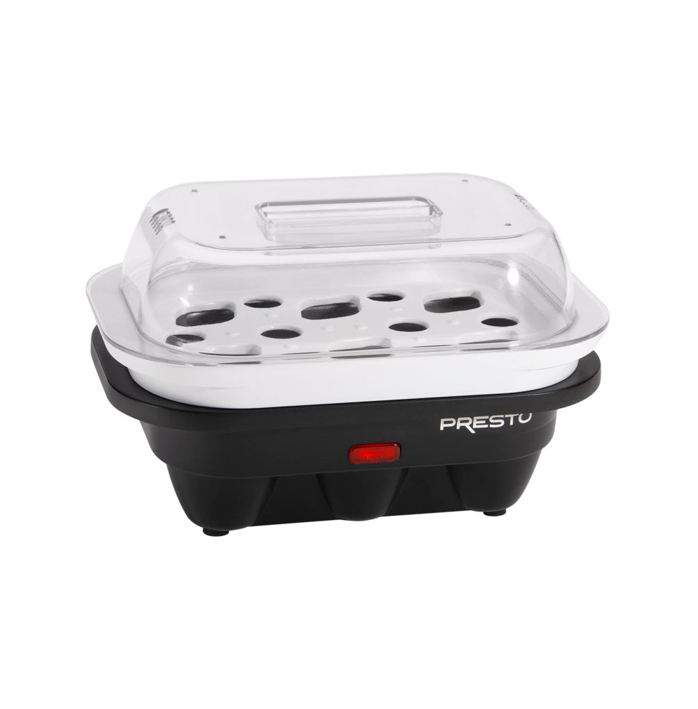 Presto 04632 Electric Egg Cooker, Black and White