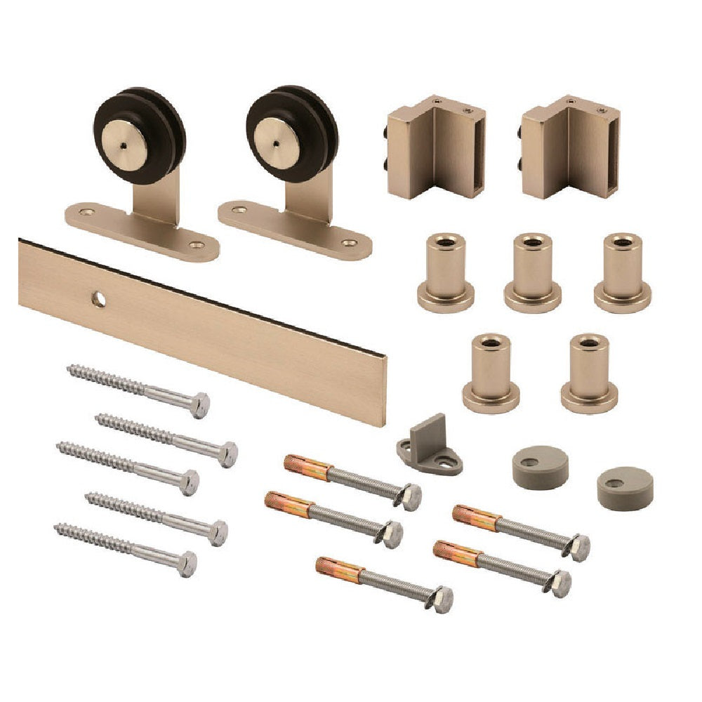 Prime Line N 7557 Barn Door Hanger Kit, Satin Nickel, Steel