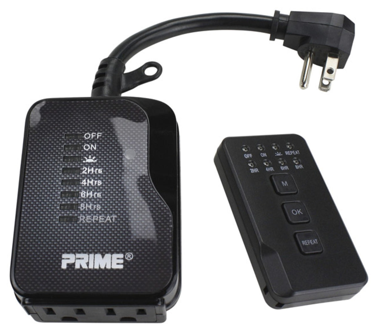 Prime Wire & Cable TNRCOCD2-RC 24 Hour Timer With Remote, Black