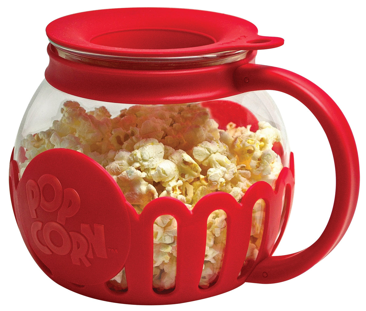 Primula 1526 Ecolution Snack Size Microwave Popcorn Popper, Red/Clear