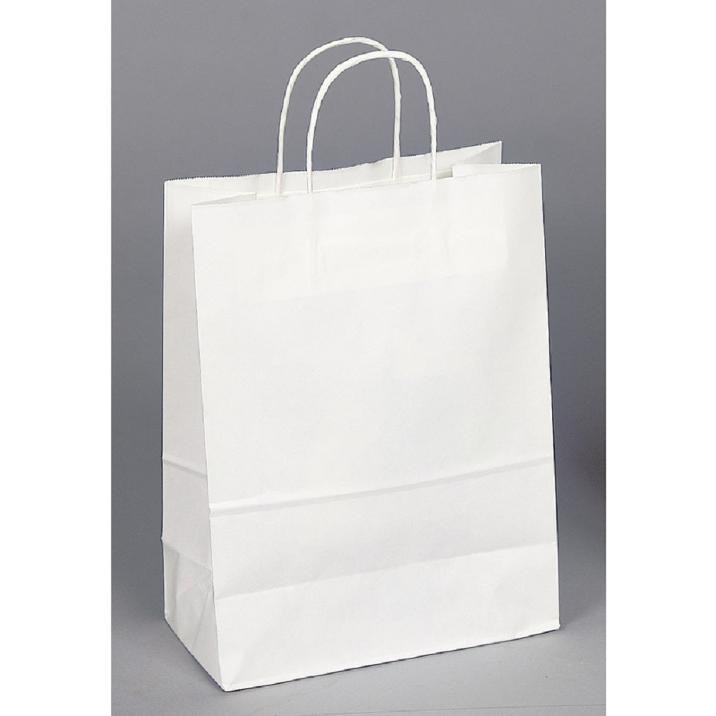 ProAmpac TBL-1013 Shopping Bag with Handles, Paper, White