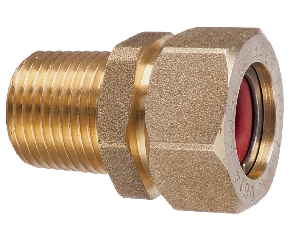 Pro-Flex PFMF-3406C Tube to Pipe Adapter, 3/4 Inch, Brass