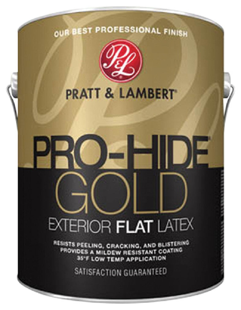 Pratt & Lambert 0000Z8491-16 Pro-Hide Gold Exterior Flat Latex, 1 Gallon