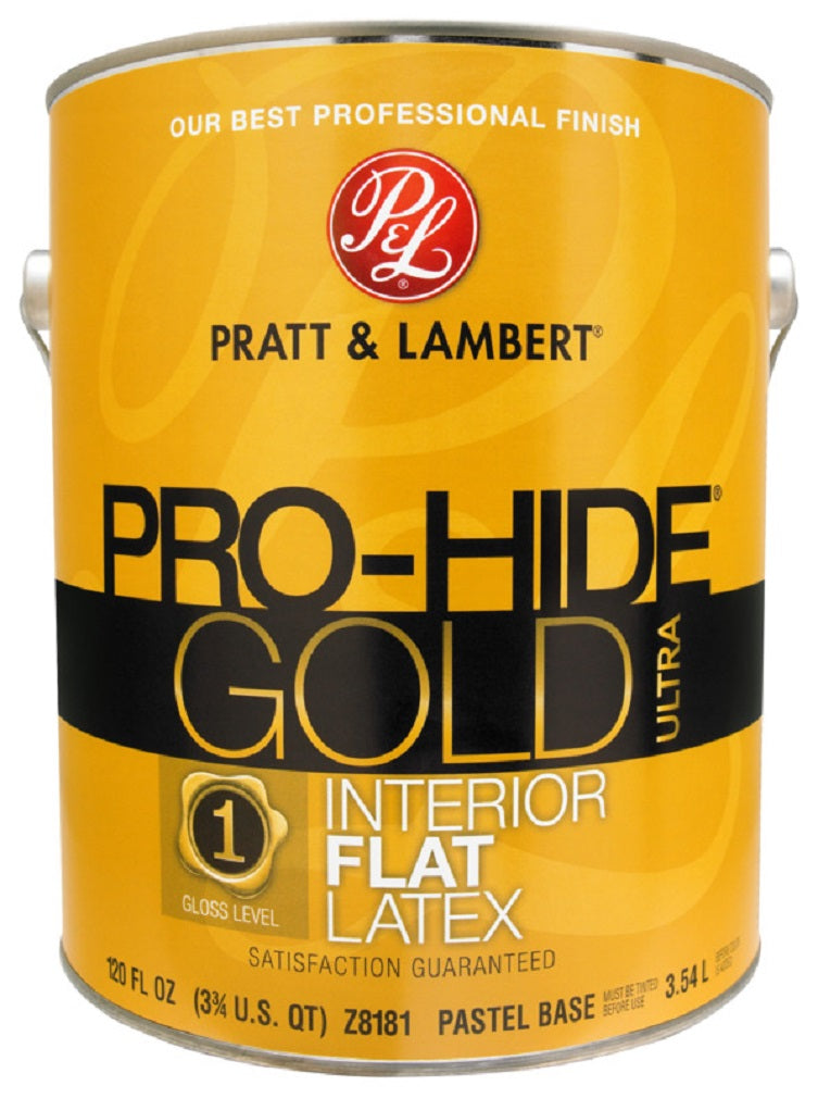 Pratt & Lambert 0000Z8181-16 Pro-Hide Gold Ultra Interior Flat Latex, 1 Gallon