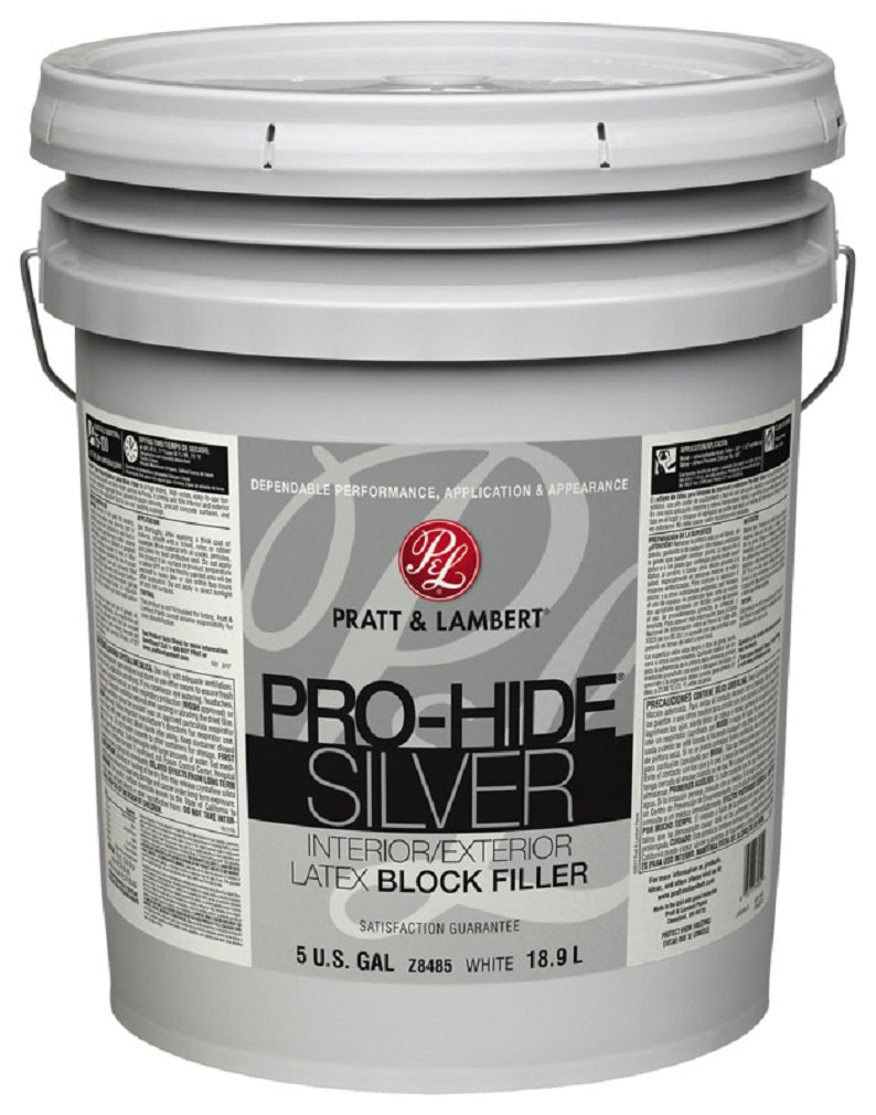 Pro-Hide 0000Z8485-20 Silver Interior Latex Block Filler, 5 Gallon