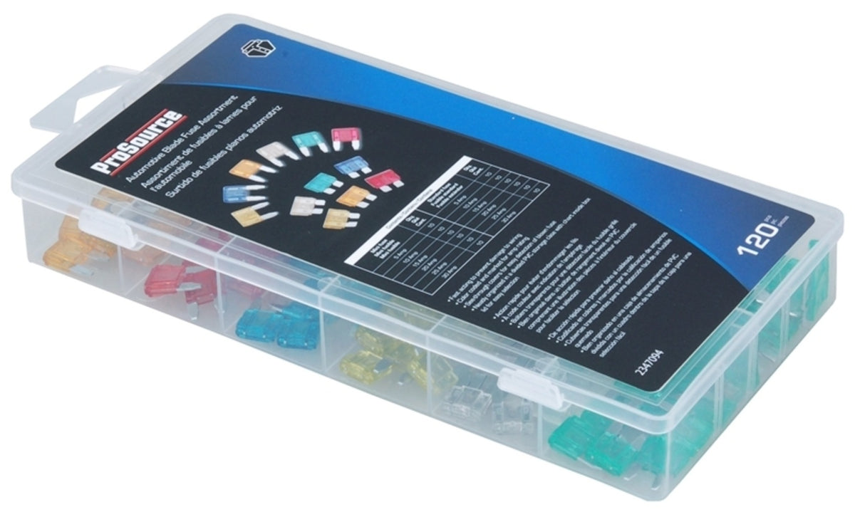 ProSource 60106 Automotive Blade Fuse Assortment, 120 Pieces