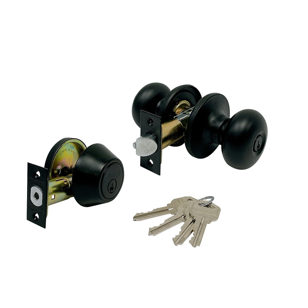 ProSource BFX9L1BSR4V24 Combination Lockset, Matte Black
