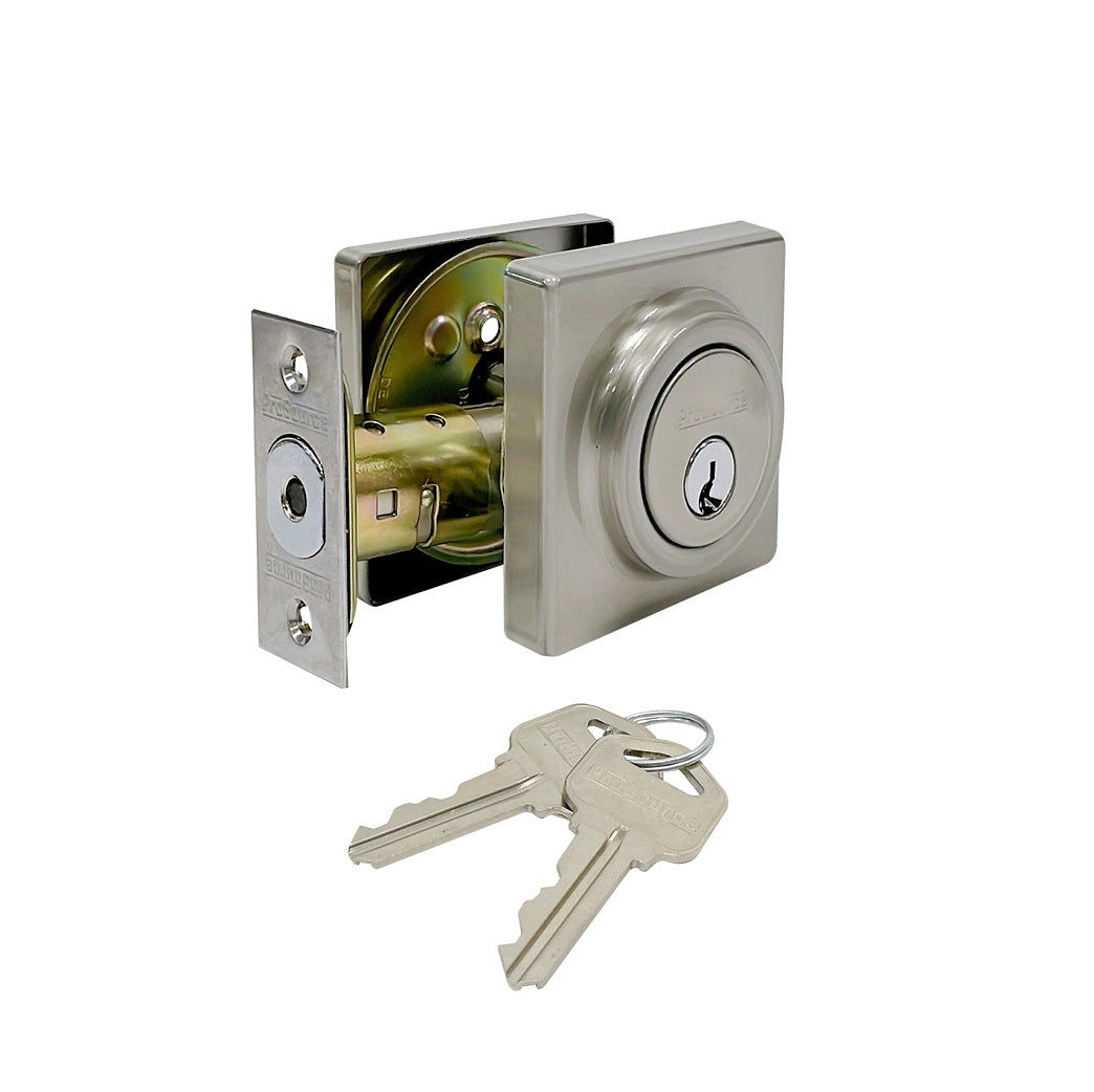 ProSource DD9X22-SP5V24 Double Cylinder Deadbolt, Satin Nickel