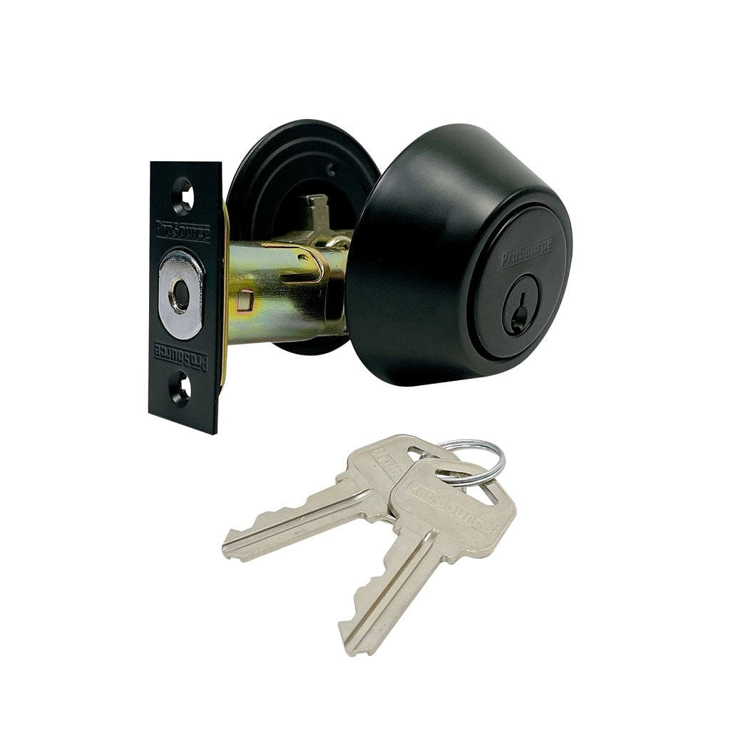 ProSource DLX92-SP5V24 Double Cylinder Deadbolt, Matte Black