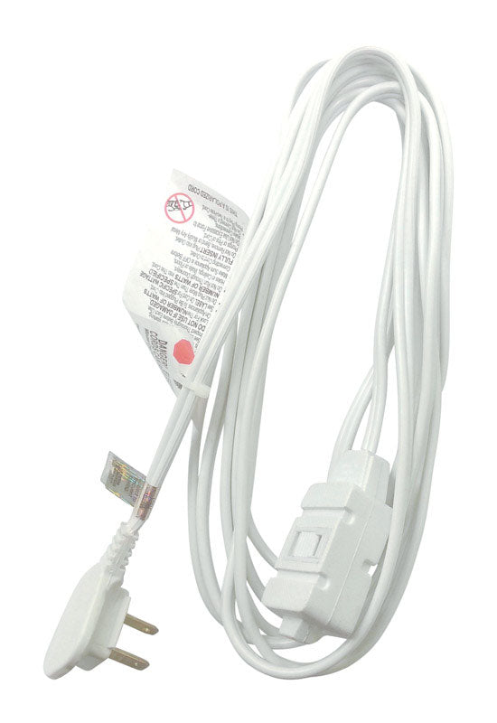 Projex FW-311-12FT/09P Indoor Slim Plug Extension Cord, White
