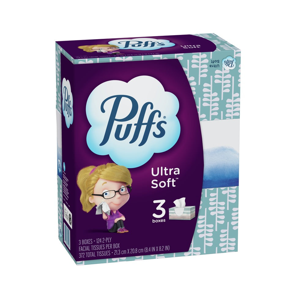 Puffs 35520 Ultra Soft Facial Tissue, White