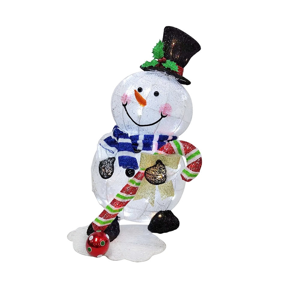 Puleo 75-YD1038L Lighted Christmas Snowman, White