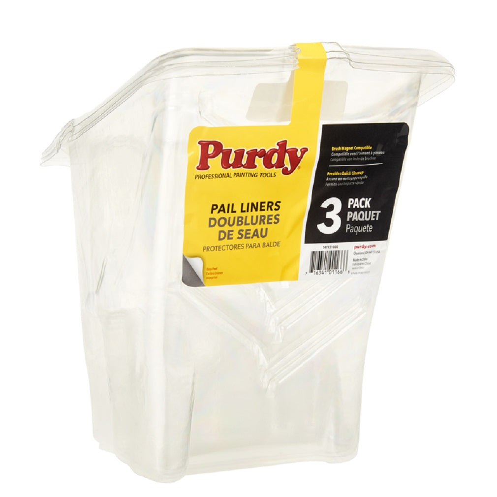 Purdy 14T931000 Painter Pail Liner, Plastic, Clear