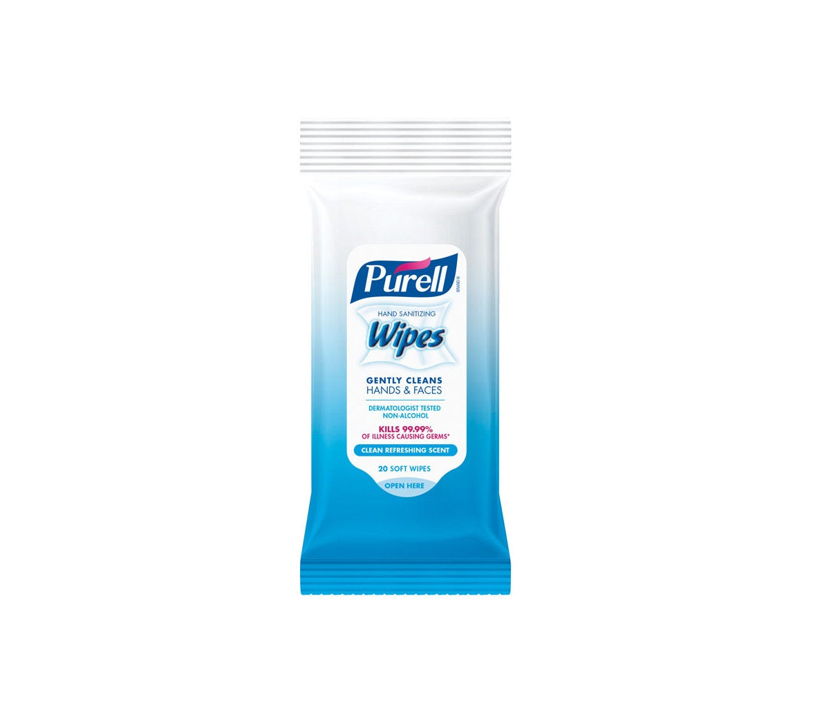 Purell 9124-28-CMR Liquid Hand Sanitizing Wipes, Fresh Scent, 1 Oz
