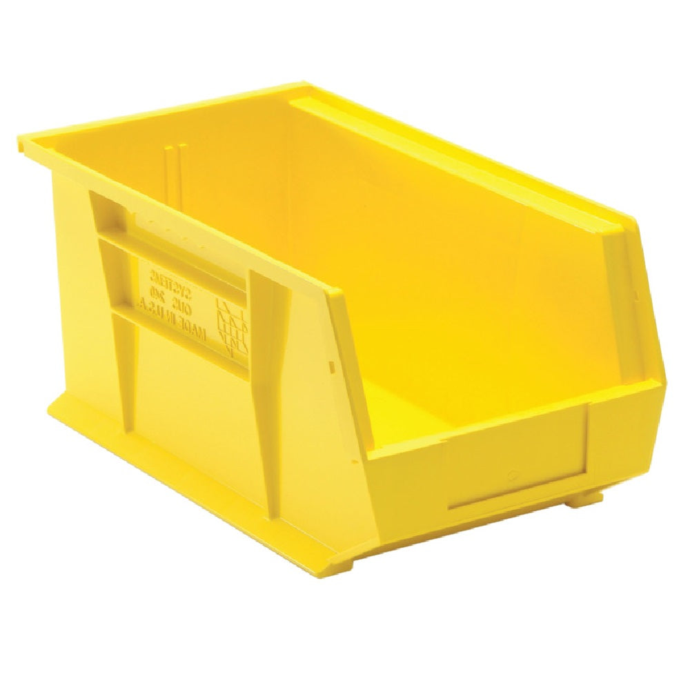Quantum RQUS240YL Hang And Stack Bin, Polypropylene, Yellow
