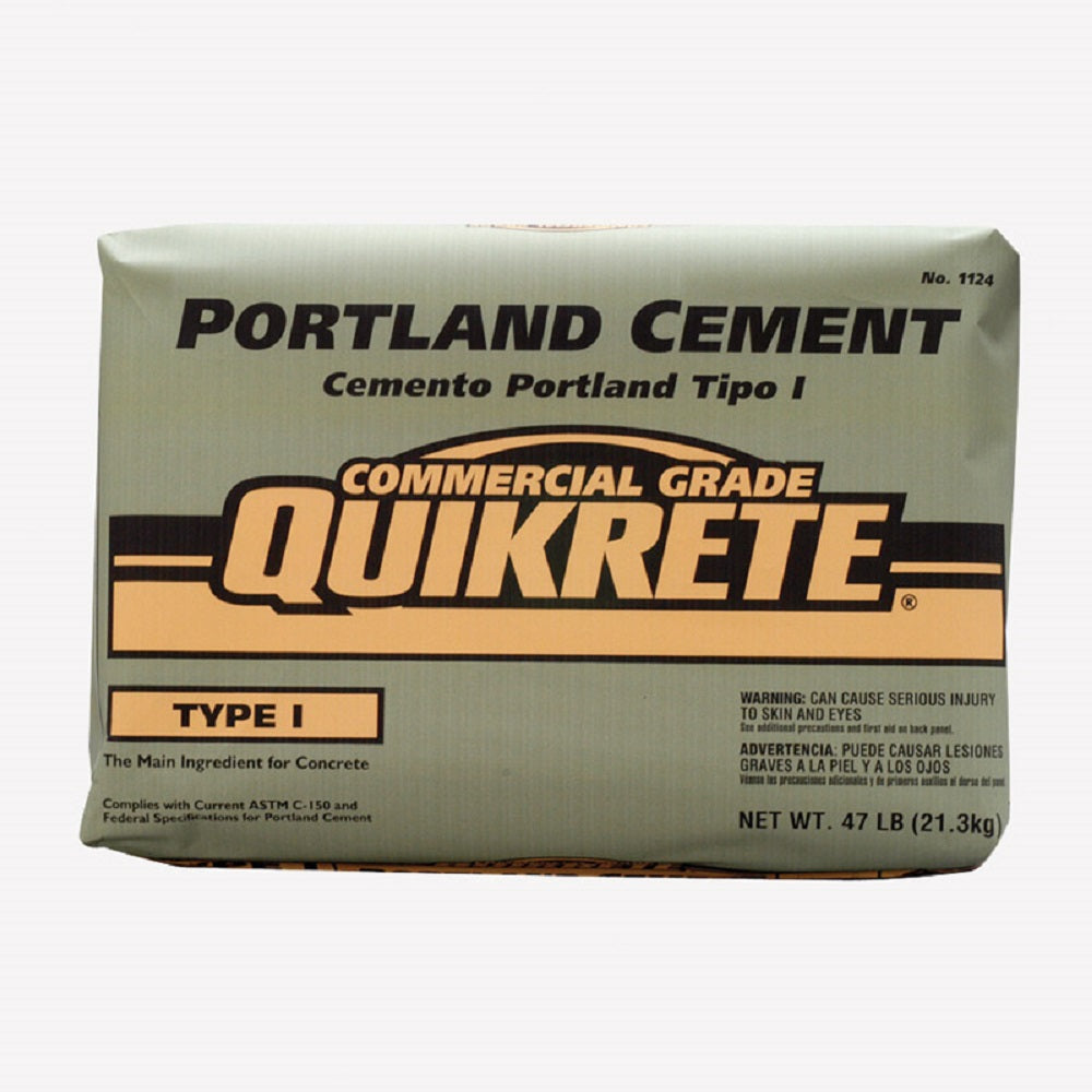 Quikrete 1124-47 Portland Type 1 Cement, Gray, 47 LB