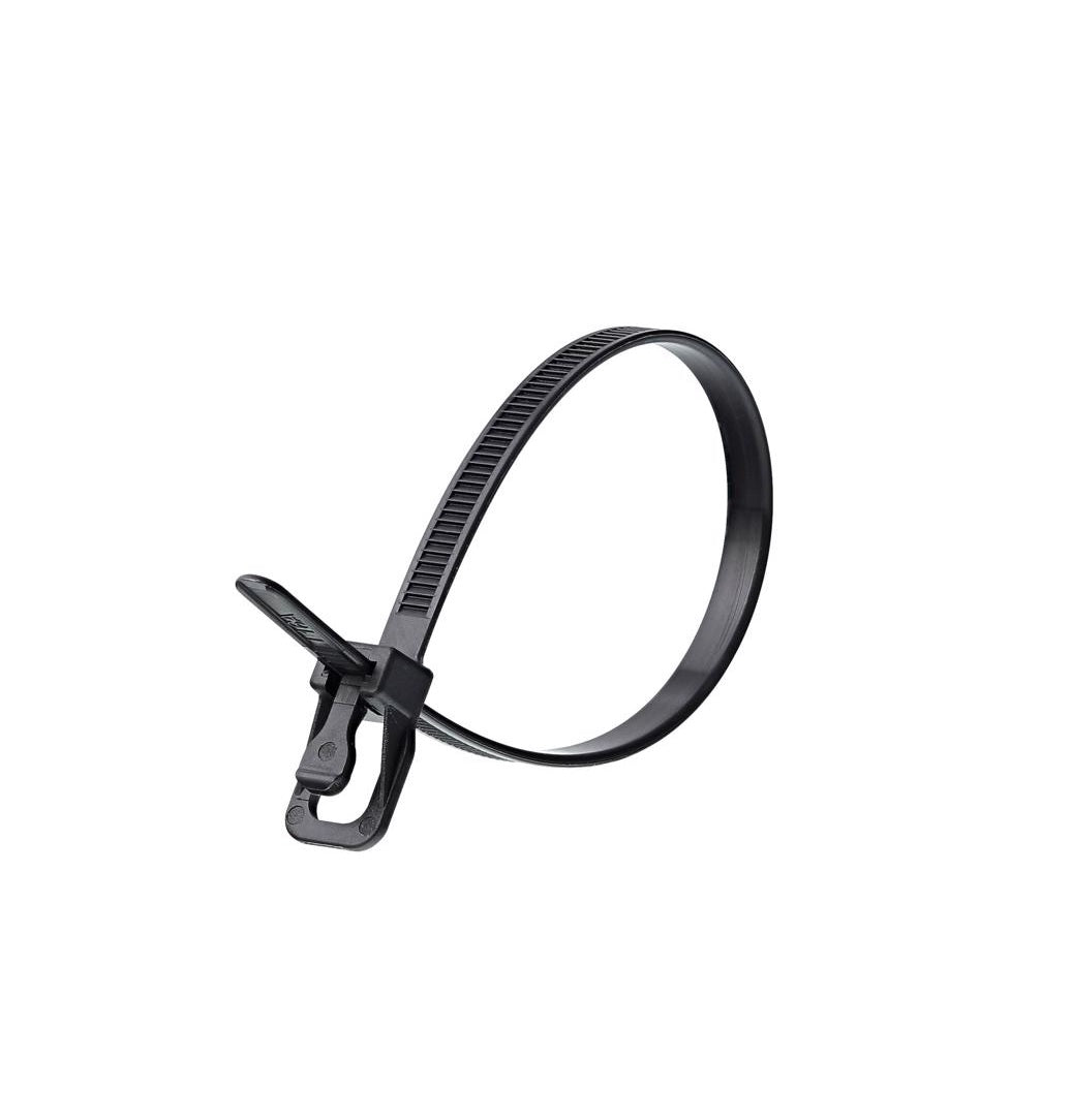 RETYZ EVT-S12BK-TA EveryTie Cable Tie, Black, 100 pk