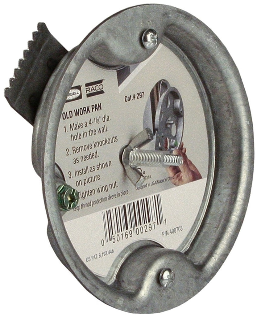 Raco 297 Round Ceiling Rated Box, 4