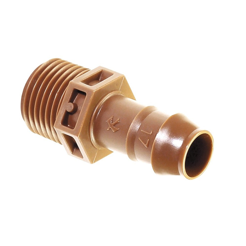 Rain Bird BA-050MPSX Drip Irrigation Adapter, PVC, Brown