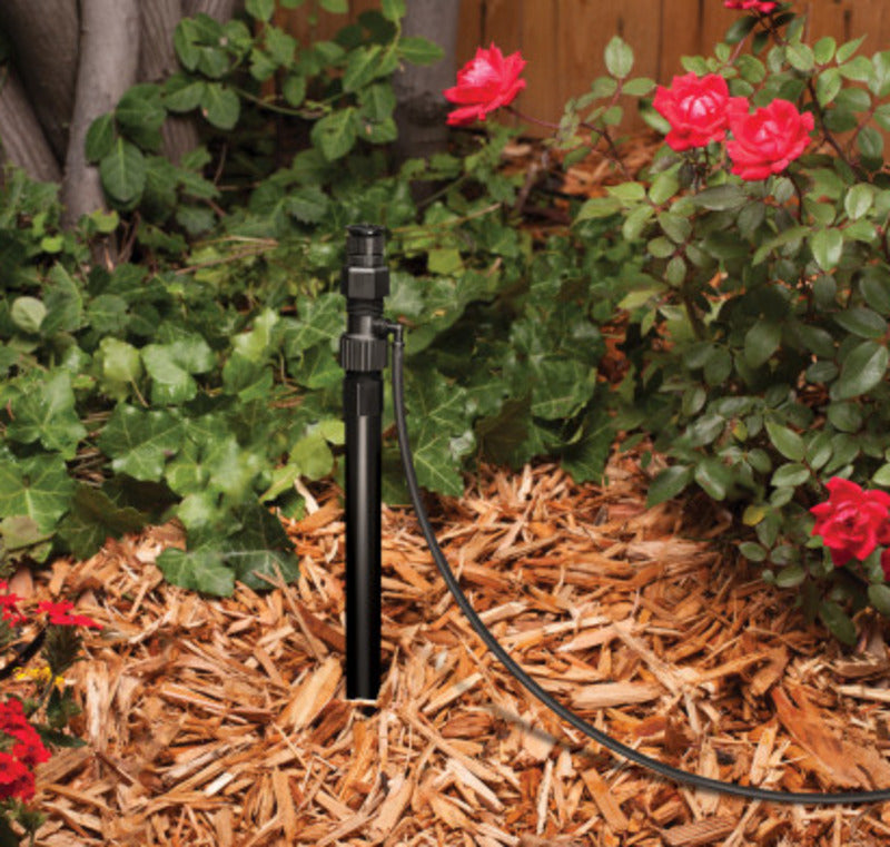 Rain Bird RISMAN1SM Riser Adapter for Drip & Sprinkler Watering, Black, 0.5 in