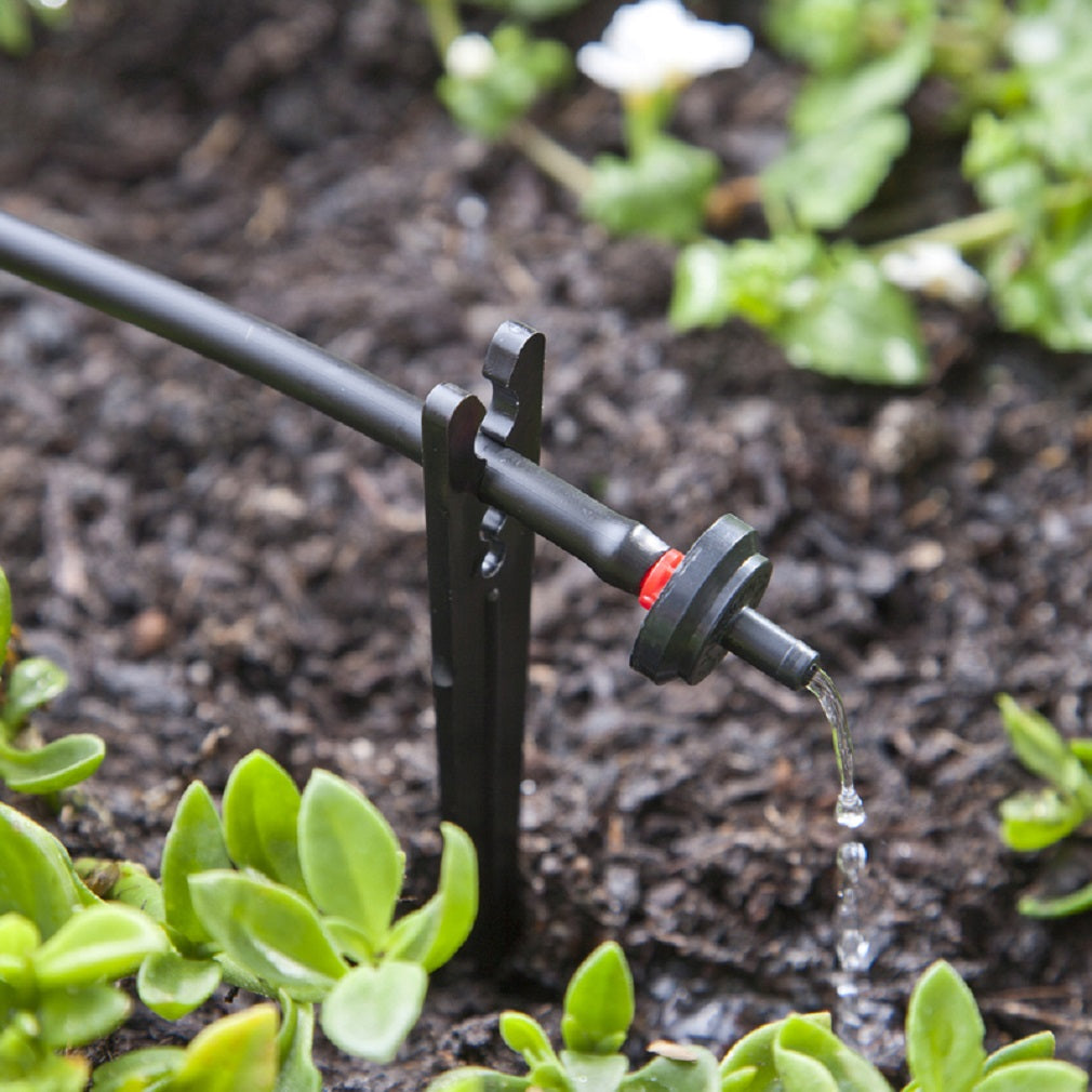 Raindrip PC2010B Pressure Compensating Dripper, Black/Red