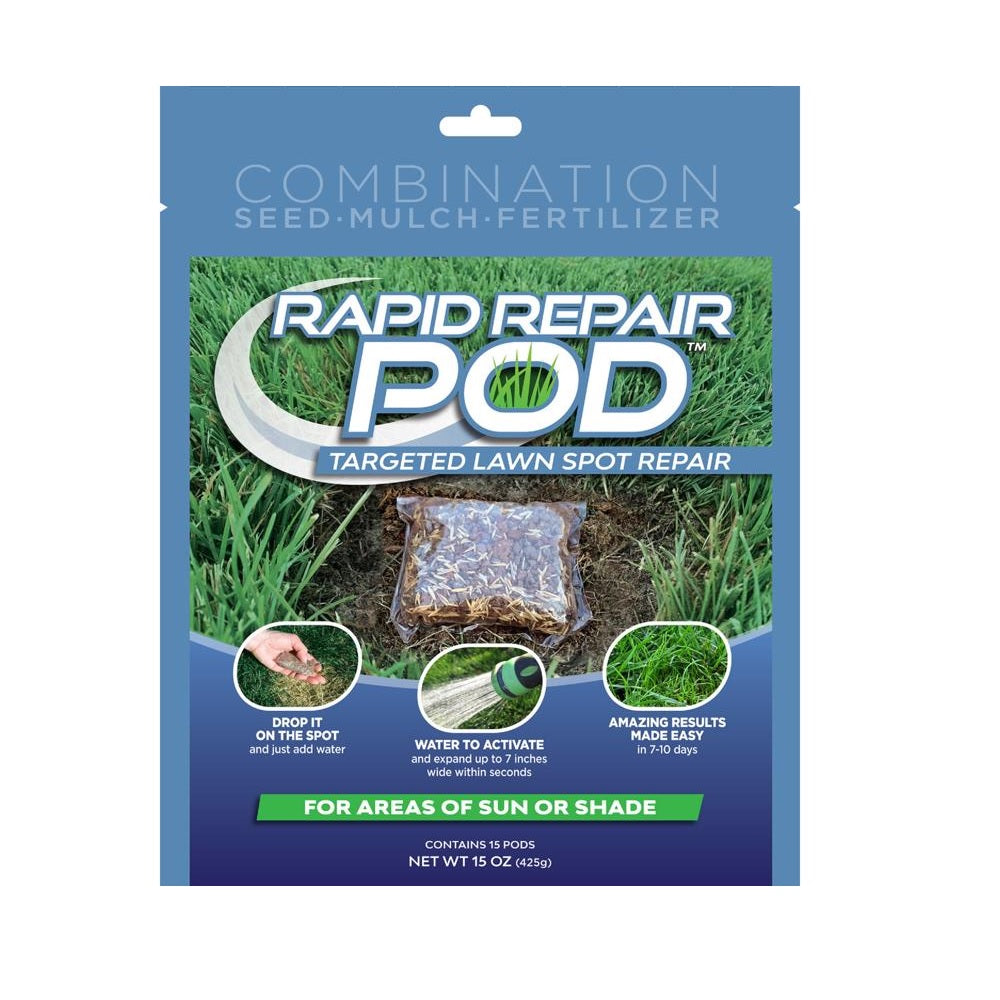 Rapid Repair Pod RPDRPRPODQTRPL Mixed Fertilizer/Mulch/Seed, 15 Oz