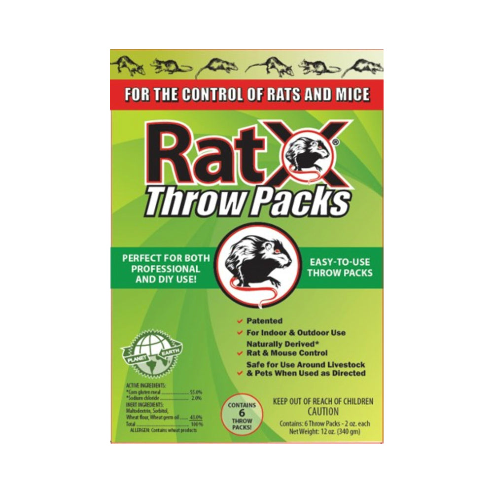 RatX Throw Packs Bait Pellets For Mice and Rats, Pack of 6