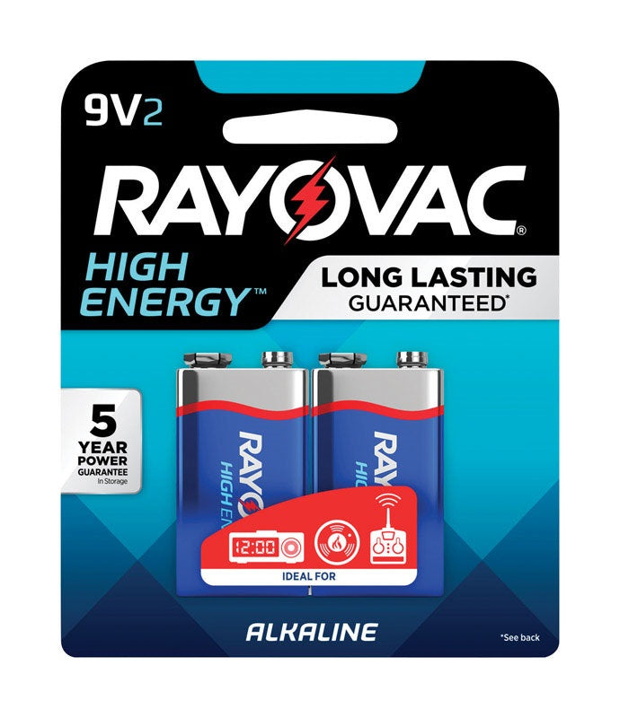 Rayovac A1604-2K 9V Alkaline Batteries, 9 volts