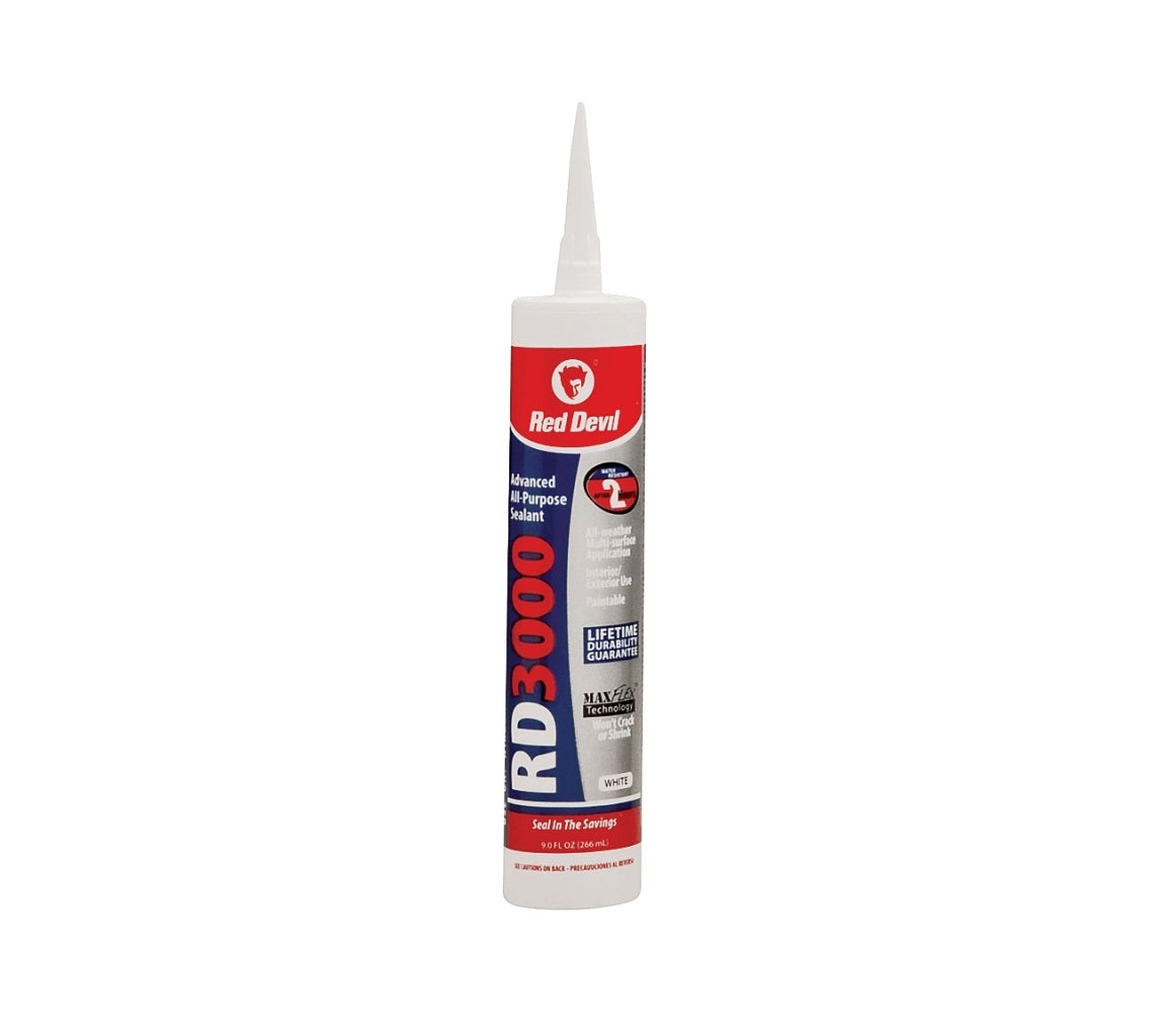 Red Devil 0986 Advanced Sealant, White, 9 Oz