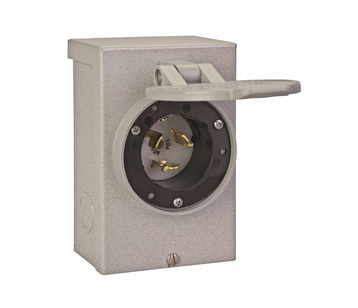 Reliance Controls PB50RC Power Inlet Box, 50 A, 125/250 V