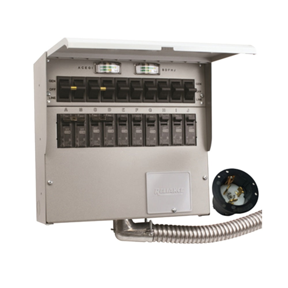 Reliance Controls R510A Pro/Tran 2 Transfer Switch, 125/250 Volt, 12500 Watts
