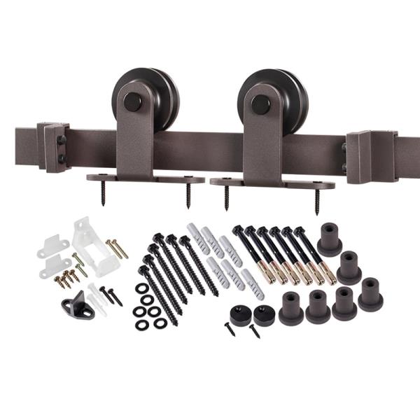 Renin BD101K-78 Top Of Door Strap Barn Door Hardware Kit, Stainless Steel