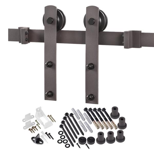 Renin BD100K-78 Straight Strap Barn Door Hardware Kit, Bronze