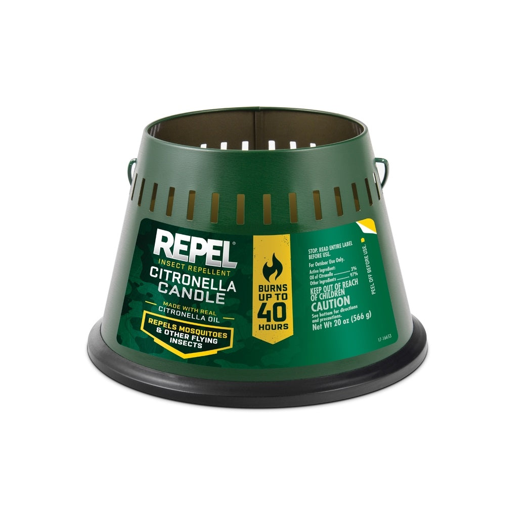 Repel HG-94116W Citronella Candle For Mosquitoes/Other Flying Insects, 20 Oz